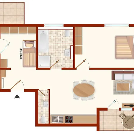 Apartment Parkstrasse 14 Ahoi Laboe